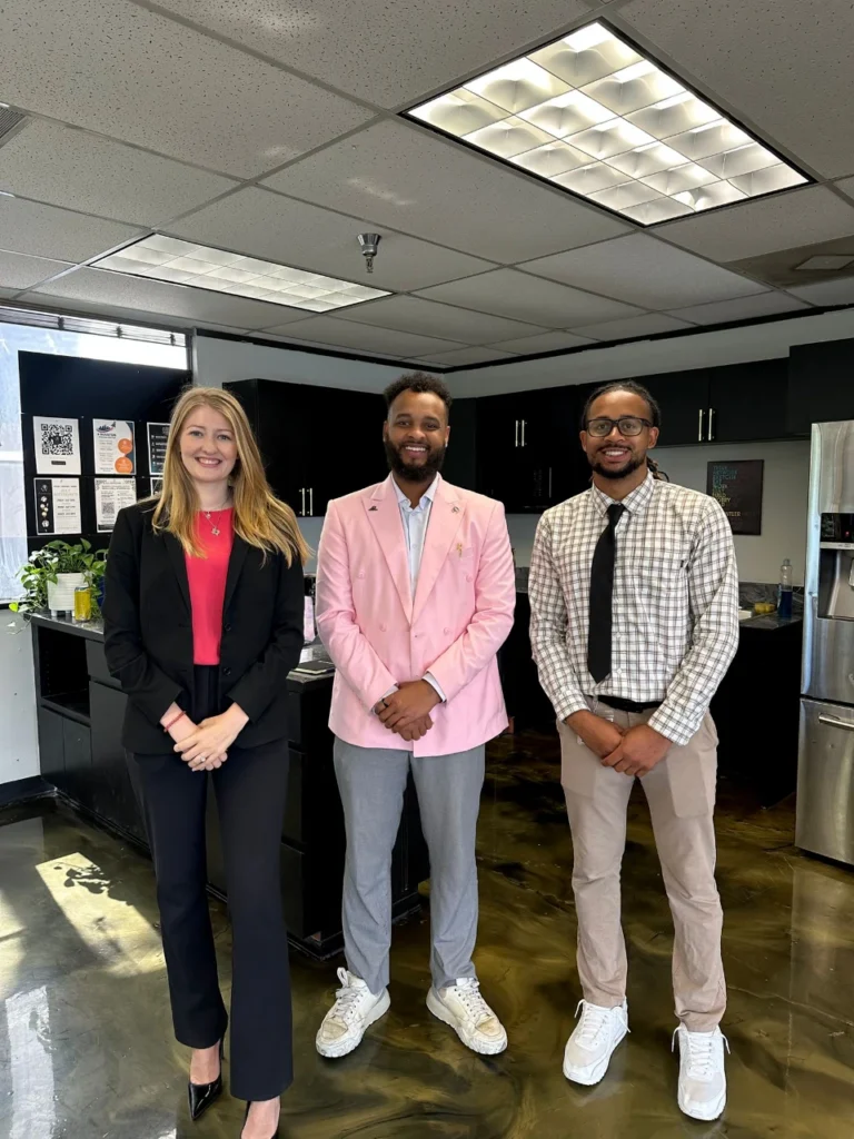 Team members participating in an Element Management company activity focused on building professional relationships and teamwork.
