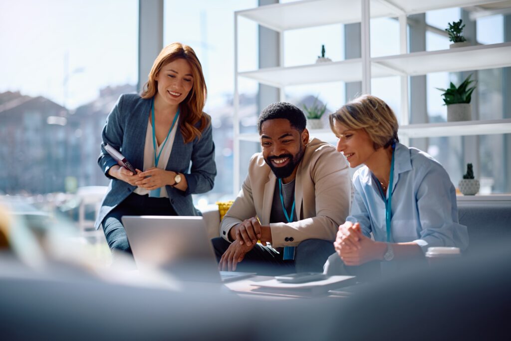 Employees in the office.